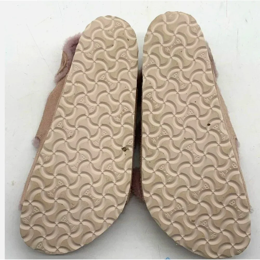 Birkenstock Milano Shearling Light Rose Pink Suede Slingback Sandal 41 L10 Reg - Picture 15 of 15